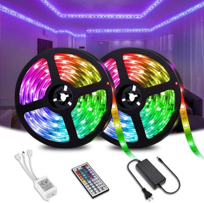 China Wholesale 5 10 Meters Home 5050 RGB LED Strip Light Waterproof Smart With Remote Control for sale