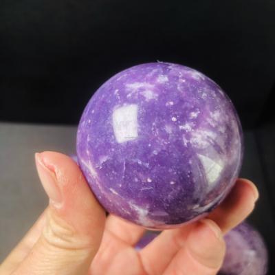 China China Wholesale Polished Lepidolite Folk Crafts Healing Sphere Purple Quartz Crystal Ball For Decoration for sale