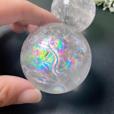 China Wholesale Natural High Quality Clear Crystal Balls Quartz Sphere China Rainbow Folk Crafts Healing For Souvenir for sale