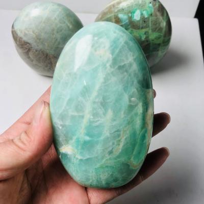 China Wholesale high quality fengshui green freeform healing china moonstone crystal gemstones for home decoration for sale