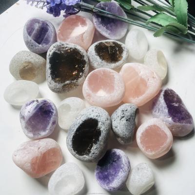 China Wholesale Bulk Natural Clear Amethyst AME Quartz Smoky Quartz Rose Quartz Stone from China Healing Seer Stone for Gifts for sale