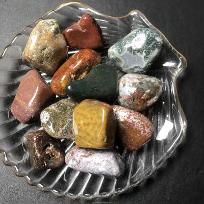 China China Natural High Quality Ocean Jasper Tumbled Stone Quartz Irregular Shape Palm Healing Crystal Stone For Decoration for sale