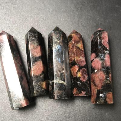 China China high quality natural garnet polished tower with firework reiki fengshui quartz crystal point for decoration for sale