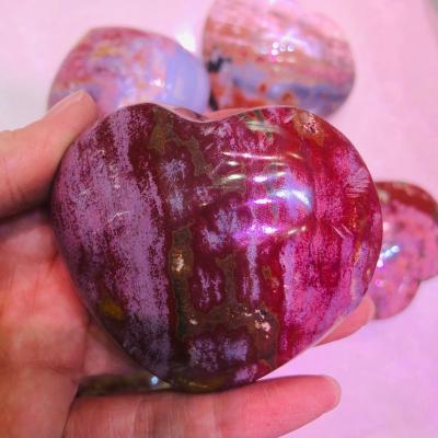 China Wholesale Natural Jasper Crystal Heart Ocean Rose Healing Heart China Quartz Crystal Crafts For Gifts for sale