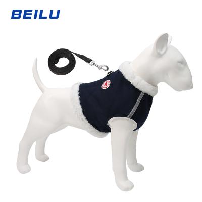 China 2021 New Padded Pet Clothing Plush Dog Harness Equipments Luxury for sale