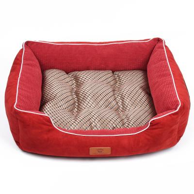 China Removable Cover Dog Cat Bed Custom Size Washable Comfy Pet Beds For Large Dogs for sale