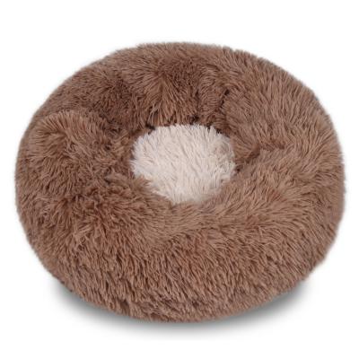 China Breathable Hot Sale General Pet Accesori Plush Pet Beds Soft Round Plush Sofa Sleeping Fluffy Dog Bed Breathable General Cat Boarding for sale