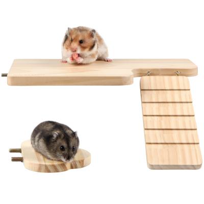 China Wholesale High Quality Removable Hamster Toy Home Decoration Wooden Pet Cover Platform Set for sale