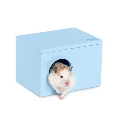 China Hot-selling Portable Hamster House Hamster Nest Fashion Candy Color Wooden Pet Nest for sale