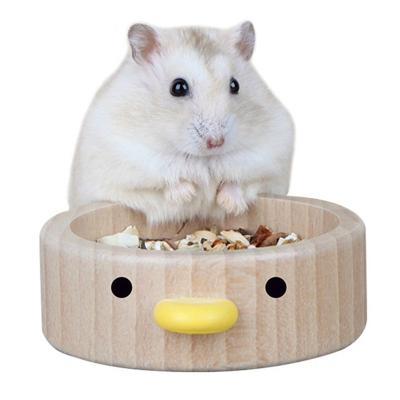 China High Quality Wholesale Pet Tool Duck Wooden Bowl Stocked Hamster Pet Drinking Supplies for sale