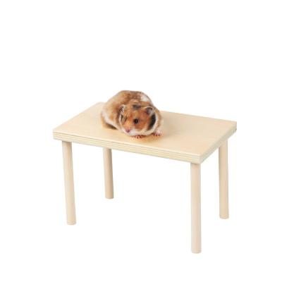 China Small Hamster Animals Small Platform Wooden Hamster Platform Solid Wooden Pet House Supplies for sale