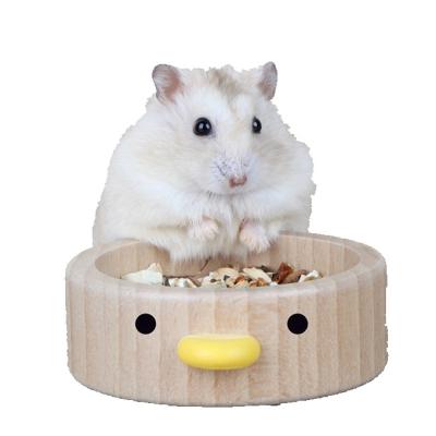 China Hamster Feeding Design Wholesale High Quality Pet Duck Drinking Bowl Wooden Bowl Hamster Pet Supplies for sale