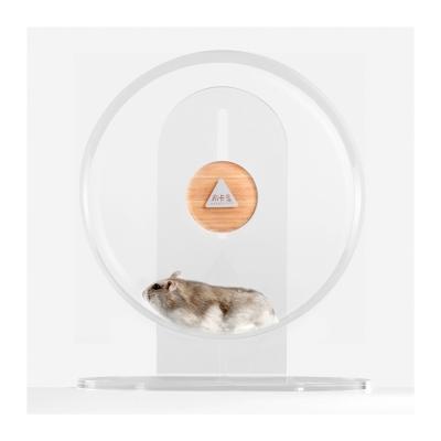 China Small Animals Hamster Sports Large Running Wheel 26cm Acrylic Quiet Running Pet Toys for sale