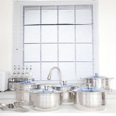 China Sustainable cookware sets stainless steel kitchenware factory price pot set cookware set cooking soup pot cooking for sale