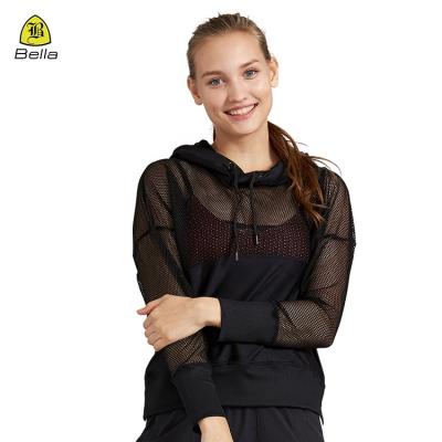 China Black Crop Sportswear OEM Distress Female Top Soft Cheap Knitting Women QUICK DRY Fashion Hoodies for sale