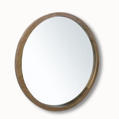 China New Design Hot Sale Modern Wholesale Modern Round Wall Mirror Frame Oak Home Decoration for sale