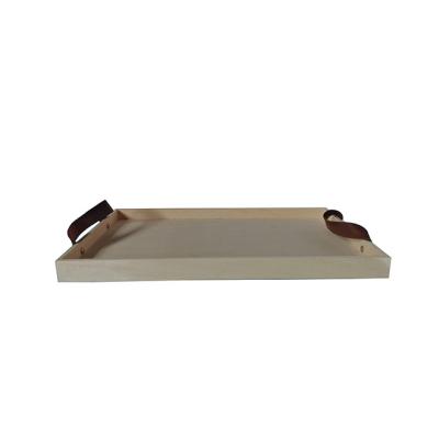 China Factory direct viable home decorative wooden handle tray desk tray for sale