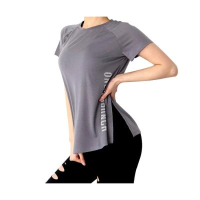 China Wholesale High Quality Loose Sleeve T-shirt Shorts Anti-Smell Casual Yoga Shirts Letter Print T-shirts For Exercise for sale