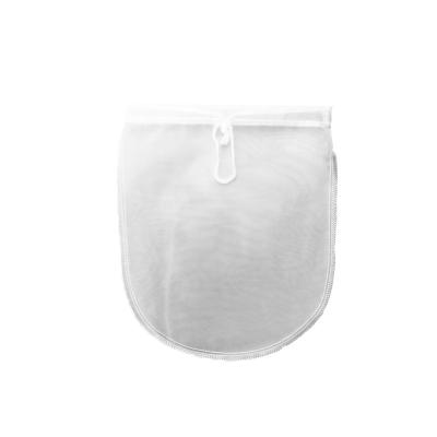 China Custom Nut Milk Formula Grade Bow Shape 12x12” Nut Milk Bag With Drawstring for sale