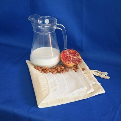 China Wholesale Homemade Round Cotton Nut Milk Cotton Mesh Bag Organic Nut Bag for sale