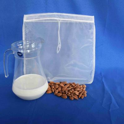 China Nut Milk Formula Nut Milk Bag Nylon 100 Micron 200 Micron Mesh Filter Bag For Almond Milk Soy Milk for sale