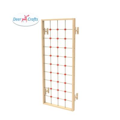 China For kids playing newest wooden montessori rope climbing wall for kids DK08344 for sale