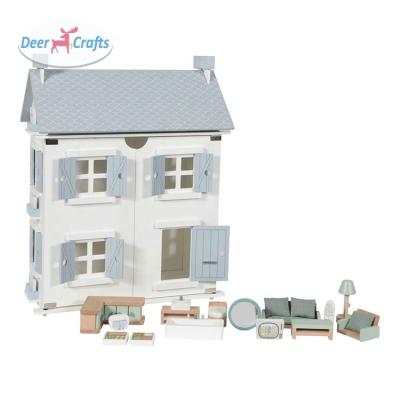 China Creative Cartoon Toy New Mini Dollhouse Wooden Toys For Children Playing DA06443 for sale