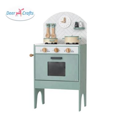 China Latest Design Kids Education Small Kitchen Role Play Wooden Toy Set For Children DC10673 for sale