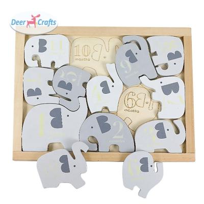 China DIY TOY New Wooden Children's Elephant Stacking Blocks for Education DD13351 for sale