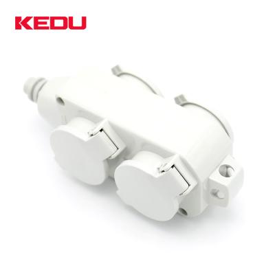 China KEDU SD222-3 230V 16A IP54 4 Way Industrial France Plug French Power Strip for sale