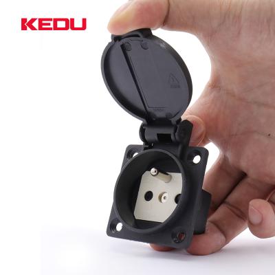 China KEDU 16A 250V IP54 Industrial Industrial Waterproof Power Socket for French for sale