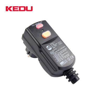 China KEDU PD331-7 Industrial Hot Sale 16A 230V 2 Pin German PRCD Portable Socket With CE Certification for sale