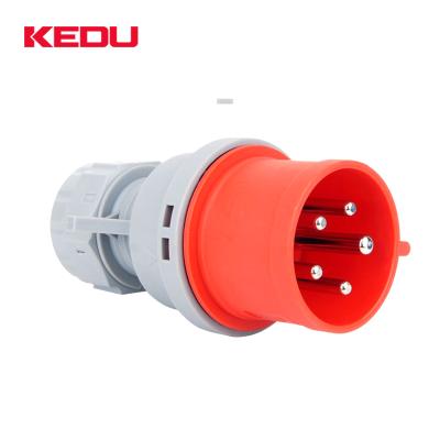 China KEDU p531 industrial popular industrial sale 5 pin IP44 32a plug 380v electrical socket with VDE, CE, SEMKO for sale