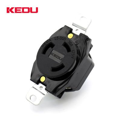 China KEDU L15-30R Industrial Wall Mount Socket Female Twist Lock Socket for sale