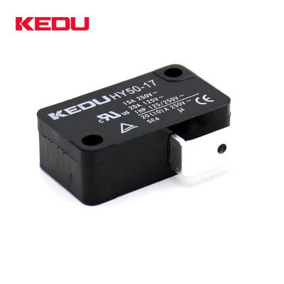 China KEDU HY50-17 250V 15A t85 2 terminal normally open micro switch with TUV CE HY50-17 for sale