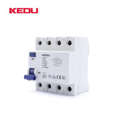 China KEDU 4P 80A RCCB Circuit Breakers With CB CCC CKDL2-4P-80A CE Certificated From VDE for sale