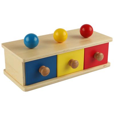 China Parent Children Object Permanence Box With Wooden Tray Montessori Materials Educational Toys for sale