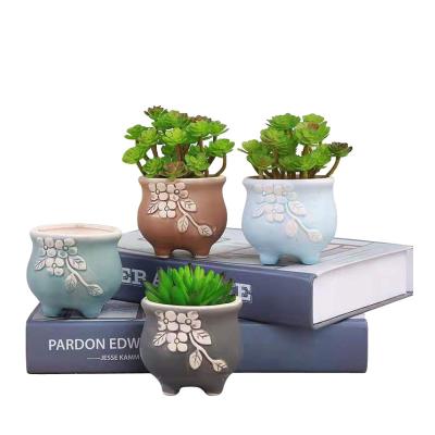 China 100% Plant Handmade Succulent Pots Planter Succulent Flower Pots, Mini Succulent Pot for Windowsill and Desktop Table Decoration for sale