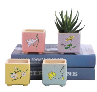 China 100% Real Handmade New Design Wholesale Touch Stunning Assorted 3D Green Artificial Succulent Plants With Shaped Concrete Pot For Decoration for sale