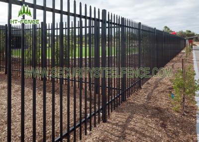 China Steel Tubular Spear / Flat Top Fence Erosion Resistance For Commerical Security for sale