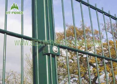 China Black Double Wire Fence / Ornamental Twin Wire Mesh Fencing For Sports Field for sale