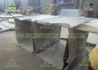 China Military Bastion Welded Gabion Wire Mesh Coverd With Waterproof Geotextile for sale