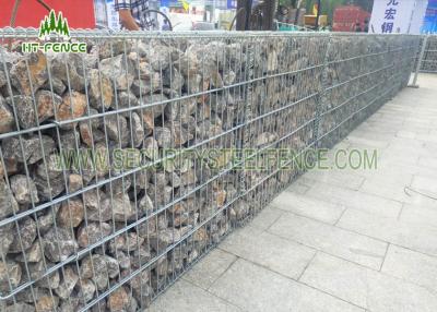 China 3'' × 3'' Galvanized Gabion Baskets With Low Carbon Iron Wire Material for sale