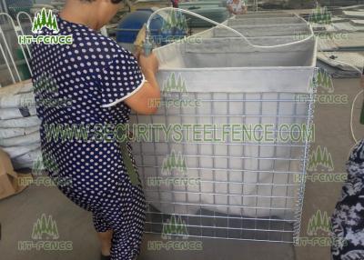 China Easy Installation Welded Mesh Gabions / PVC Coated Gabion Box For Military Security for sale