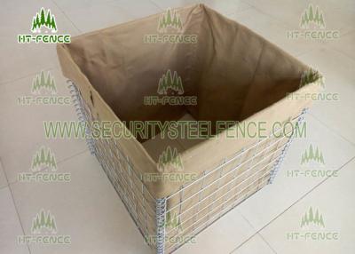 China Military Protection Welded Gabion Box Hesco Barrier With 600g Heavy Geotextile for sale