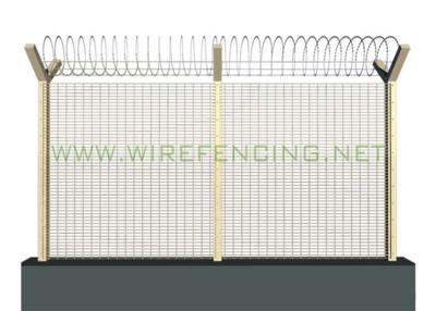 China ISO High Security Anti Climbing Fence 358 Security Fence 72.6*12.7mm Green for sale