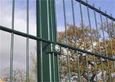 China Fully Stocked Double Loop Wire Fencing Green Vinyl Coated Square Shape Mesh for sale