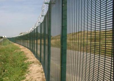 China Black Low Carbon 358 Security Fence 72.6 * 12.7mm Anti Climb Fence for sale