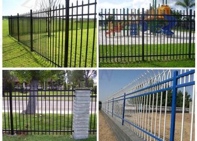 China 1800*2200mm Steel Spear Top Security Fencing Green Pressed Form Free Sample for sale