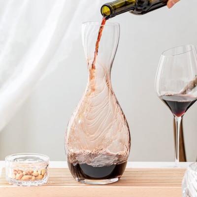 China 46 bleifreie Glasweißwein-Karaffe Unzen-Crystal Wine Decanters 1300ml zu verkaufen